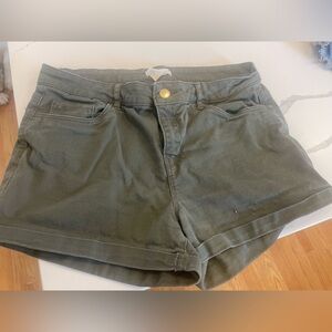 H&M High Waist Olive Shorts